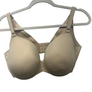 Cacique Full Coverage Lightly Lined Bra 40DD nude beige Adjustable Straps